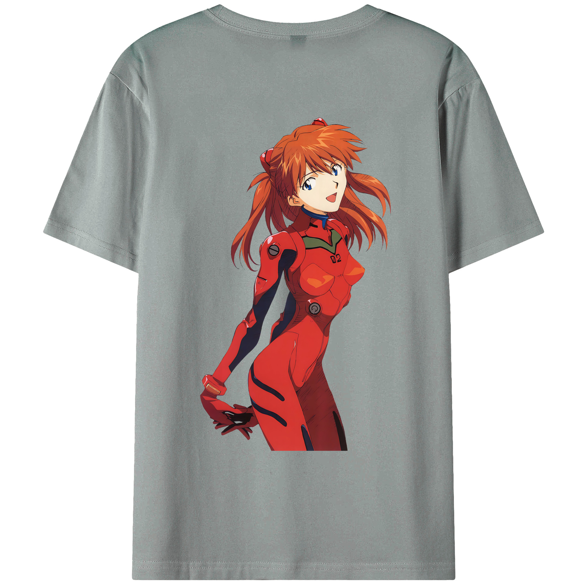 （画像用） EVA 新世紀エヴァンゲリオン 綿100％ メンズ半袖Tシャツ（バックプリント） 通気性